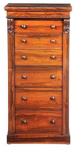 Victorian Rosewood Side-Locking Chest