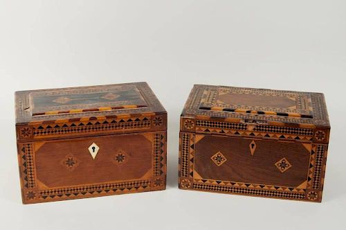 Two Inlaid Prisoner of War Boxes