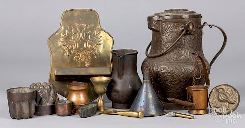 Group of miscellaneous copper and brass