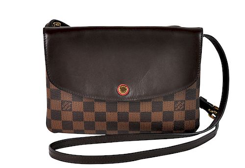 Louis Vuitton Brown Damier Pattern 'Twice' Bag