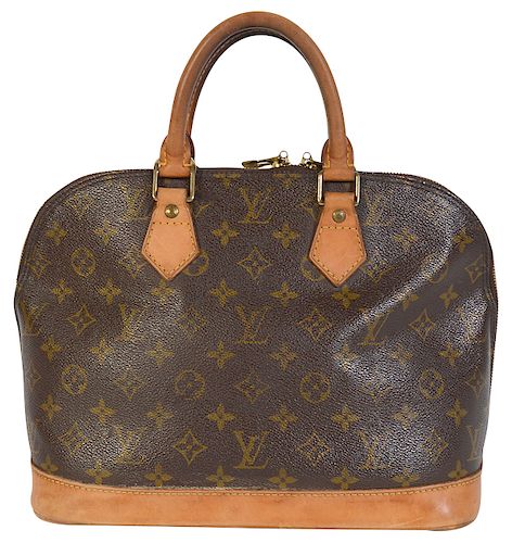 Monogrammed Louis Vuitton 'Alma' PM Satchel Bag