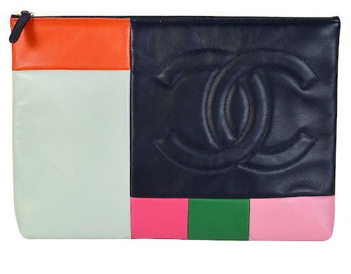 Unusual Colorful CHANEL Technology Bag / Clutch