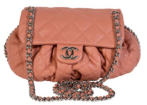 CHANEL Quilted, Rounded Leather 'Chain Around' Bag