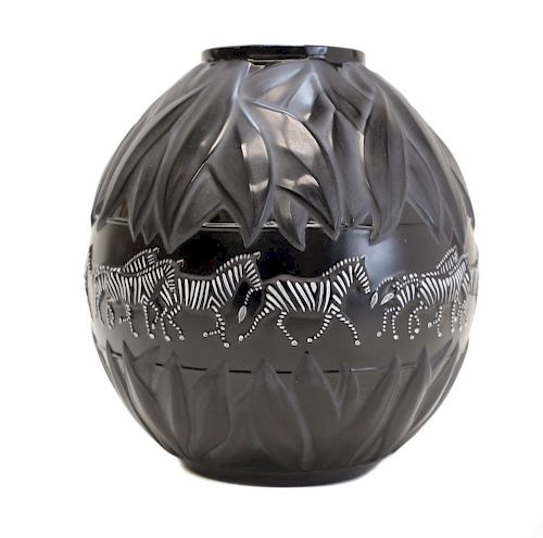 Lalique Crystal Vase Tanzania