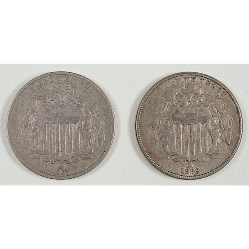 United States Shield Nickels 1867-1869