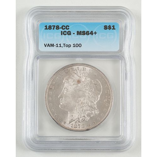 United States Morgan Silver Dollar 1878-CC, ICG MS64+