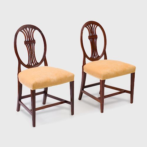 Pair of George III Style Mahogany Side Chairs