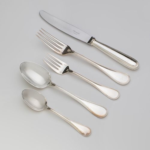 Christofle Silver Plate Part Flatware Service in the 'Beauharnais' Pattern