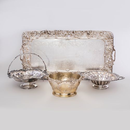 Group of Four Silver Plate Table Wares