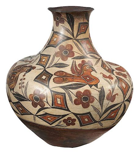 Large Acoma Pueblo Pottery Polychrome