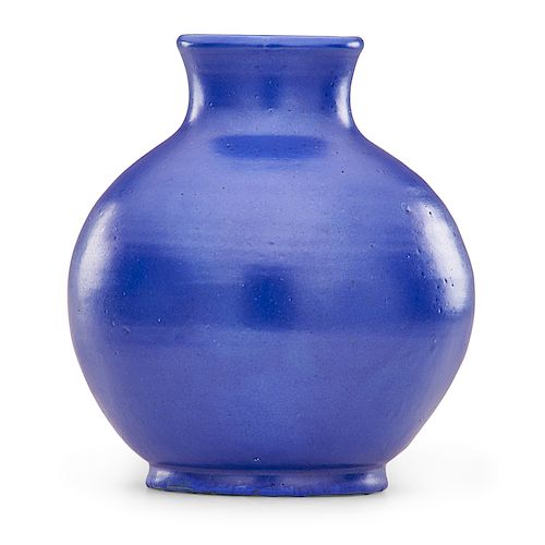 PEWABIC Cobalt blue vase