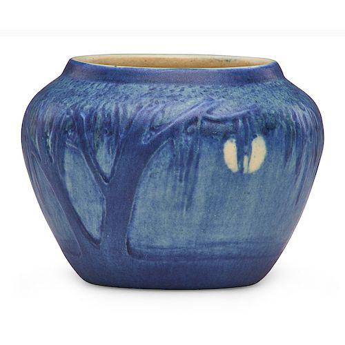 NEWCOMB COLLEGE Scenic vase with full moon