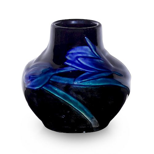 MATT DALY; ROOKWOOD Black Iris vase