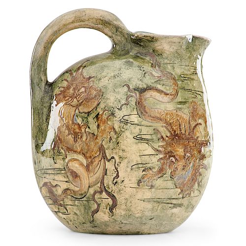 MARTIN BROTHERS Pitcher w/ sea creatures