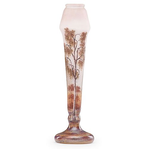 DAUM Cameo glass bud vase
