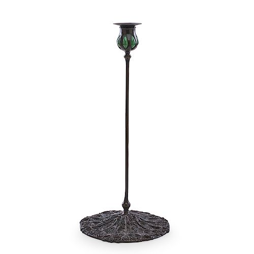 TIFFANY STUDIOS Queen Anne's Lace candlestick