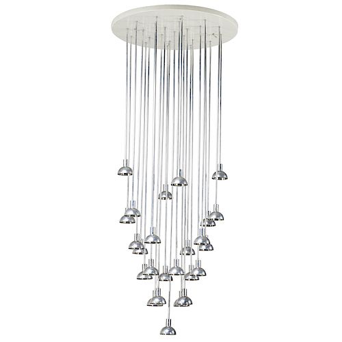 STYLE OF VERNER PANTON Flush-mount chandelier