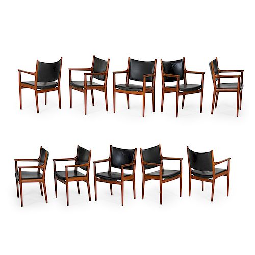 HANS WEGNER Set of ten dining chairs