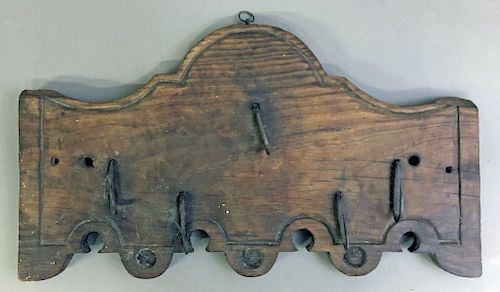 Walnut Carved Meat Hook Board