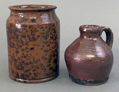 Redware Canister and Jug
