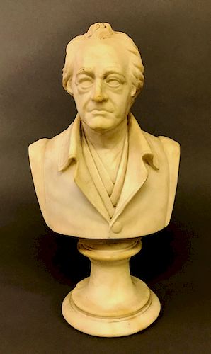 Alabaster Bust of Johann Wolfgang Von Goethe