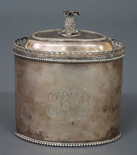 Rare Philadelphia Federal Silver Tea Caddy