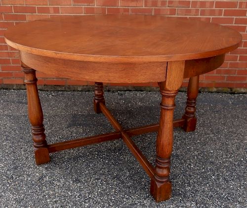 Oak Round Top Table