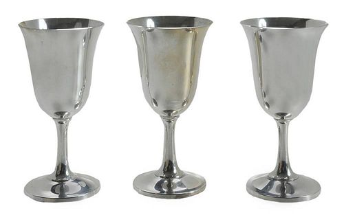 Six Wallace Sterling Goblets