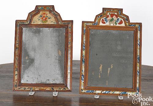 Two William and Mary courting mirrors