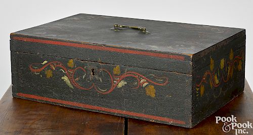 New England painted document box