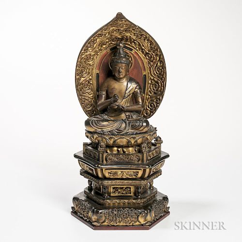 Gilt-lacquered Figure of Dainichi Buddha