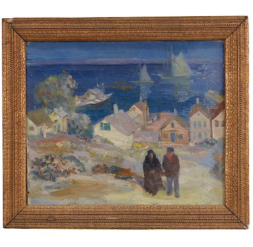 Jonas Lie (1880-1940) Painting, "Glouster Village"