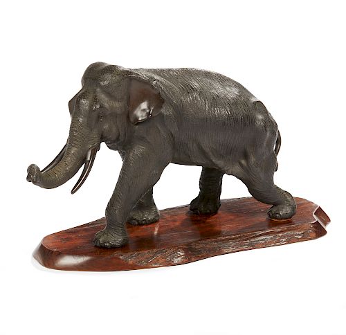 Japanese Bronze Elephant, Early 20th Century