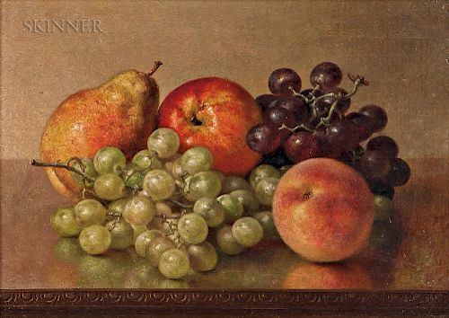 Robert Spear Dunning (American, 1829-1905)  Tabletop Still Life with Fruit