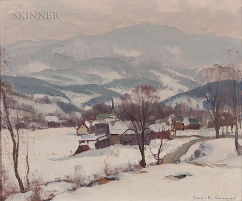 Emile Albert Gruppé (American, 1896-1978)  Silvery Day, Vermont Winter