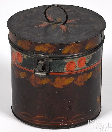 Pennsylvania tin toleware canister