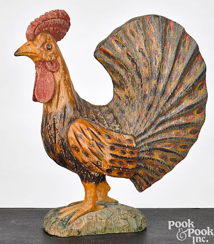 Pennsylvania carved and painted rooster