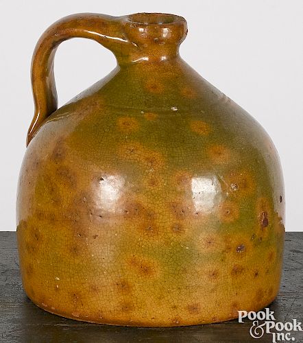 Gonic, New Hampshire redware jug
