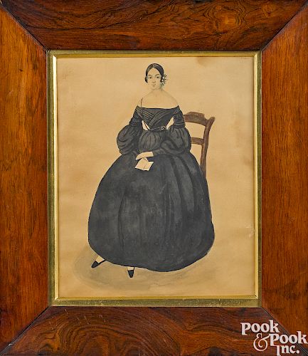 Watercolor portrait of a woman
