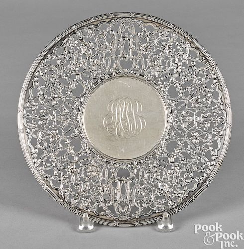 Gorham sterling silver footed tray