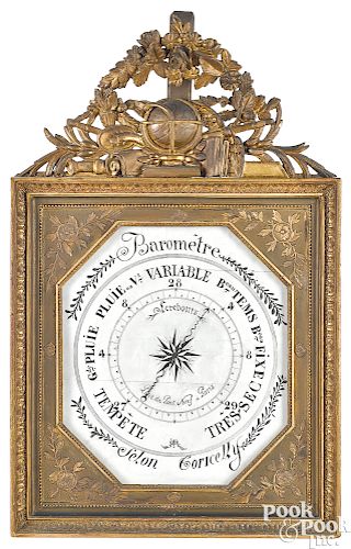 French giltwood barometer