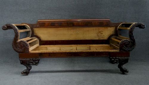 CLASSICALLY CARVED LATE FEDERAL SOFA