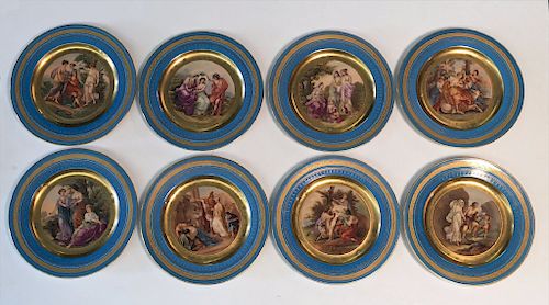 SET OF 8 SHOW PLATES W/ CLASSICAL SCENES