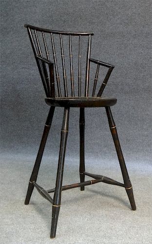 BAMBOO TURNED 19THC. YOUTH CHAIR IN ROSEWOOD