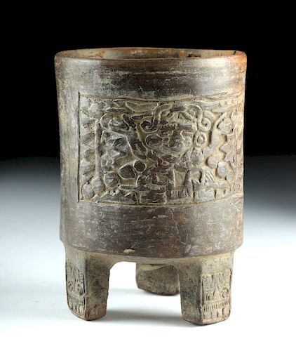 Teotihuacan Pottery Tripod Cylinder Vessel
