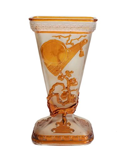Baccarat Chinoiserie decorated " Peking Glass " Vase