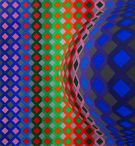 Victor Vasarely, (French/Hungarian, 1906-1997), Reech-ond, 1973