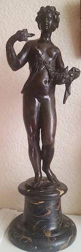 Antique Bronze Female Nude 1600's.