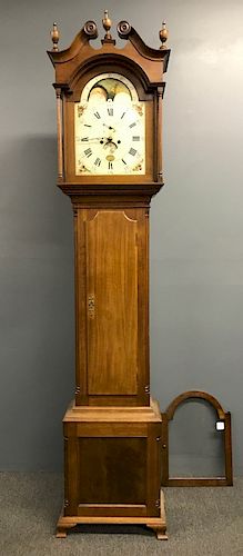 Pennsylvania Chippendale Walnut Tall Case Clock