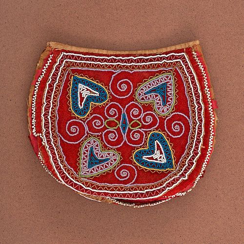 Haudenosaunee Beaded Wool Purse, From the Collection of Charles and Valerie Diker